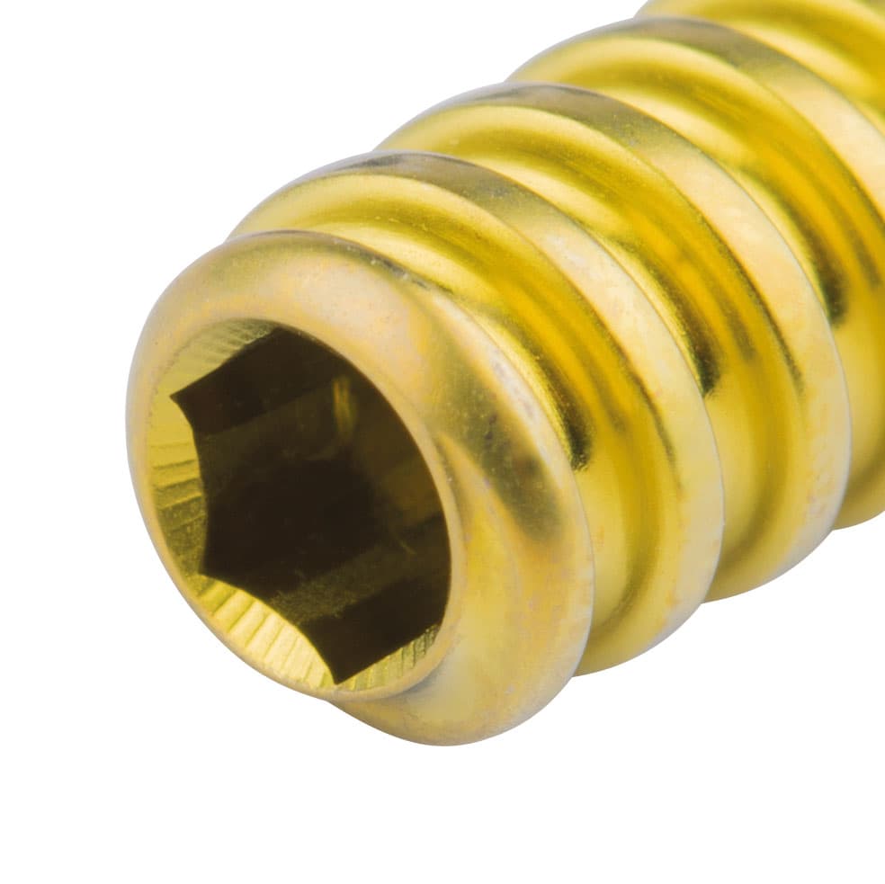 Zlig Interference Screw cannulated 1.1/4.5/10mm, HEX 2.5, Gold